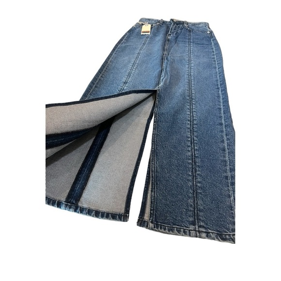 AG by Daily Blue Lynn Exposed Stitching Dark Wash Skirt Champlain Wash NEW - Picture 4 of 16